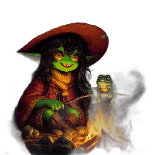 staff, dragon, mask, fantasy art transparent PNG cut-out