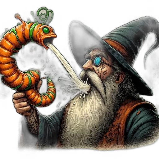 dragon, staff, weapon, hat transparent PNG cut-out