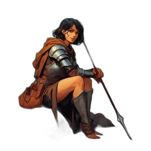 sword, staff, weapon, fantasy art transparent PNG cut-out