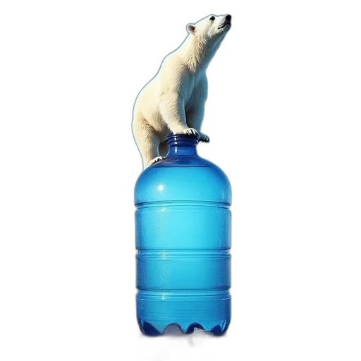 bottle, animal, creature, 3d render transparent PNG cut-out