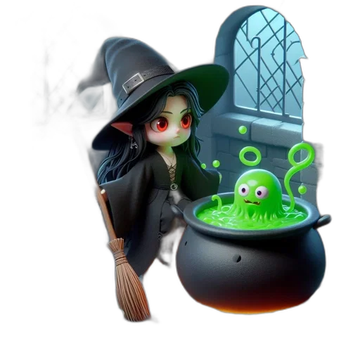 hat, staff, fantasy art, concept art transparent PNG cut-out