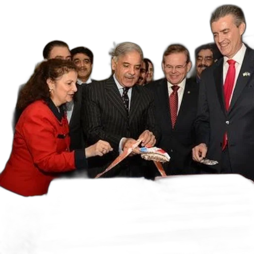 staff, group, people, including transparent PNG cut-out