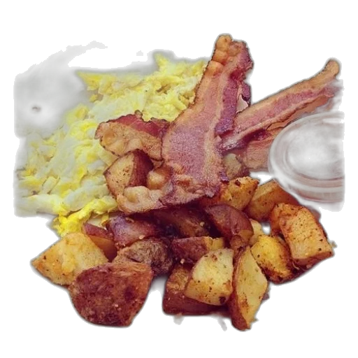 food, photorealistic, plate, breakfast transparent PNG cut-out