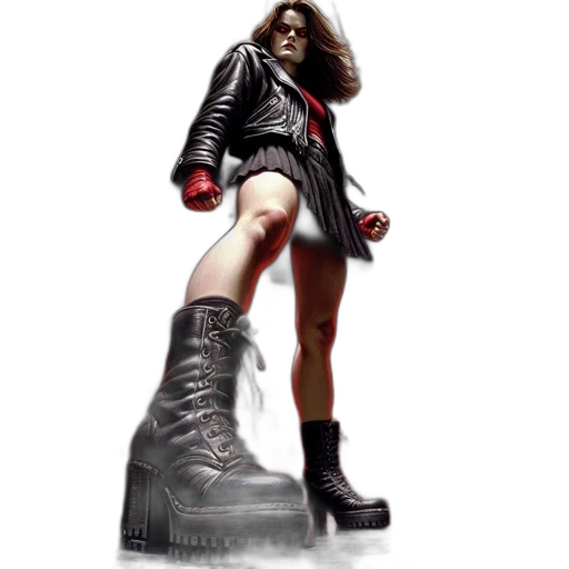 shoes, jacket, concept art, 3d render transparent PNG cut-out