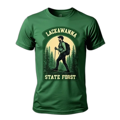 green, t-shirt, words, lackawanna transparent PNG cut-out