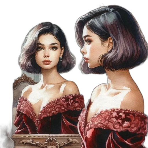 jewelry, face, dress, hair transparent PNG cut-out