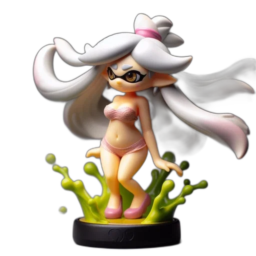 concept art, 3d render, female, figurine transparent PNG cut-out