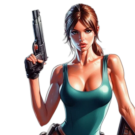 weapon, comic book art, concept art, pixel art transparent PNG cut-out