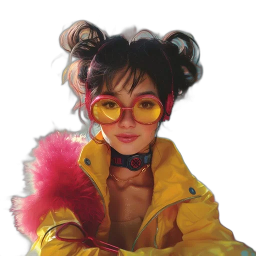 jacket, mask, face, cyberpunk transparent PNG cut-out