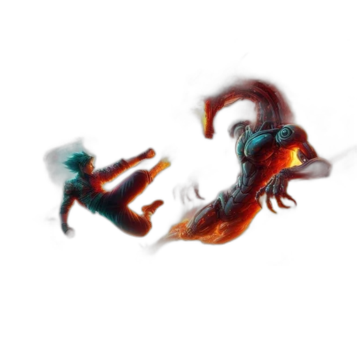 dragon, creature, mask, hair transparent PNG cut-out