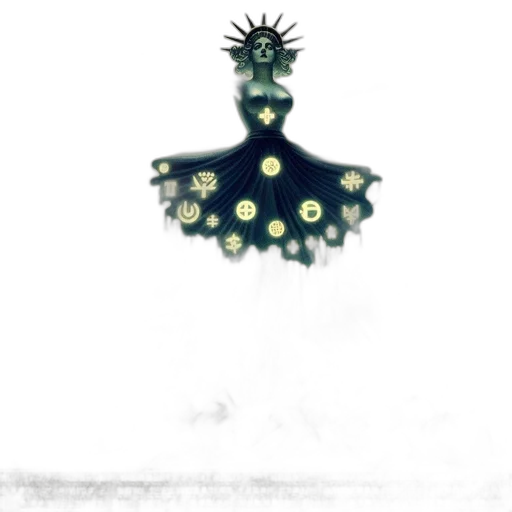 crown, creature, dress, robot transparent PNG cut-out