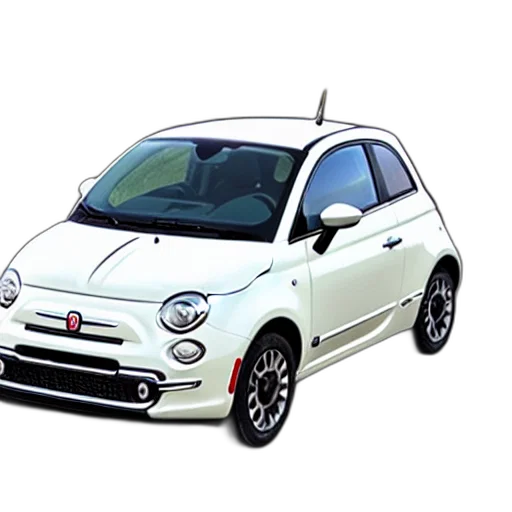 car, photorealistic, 3d render, fiat transparent PNG cut-out