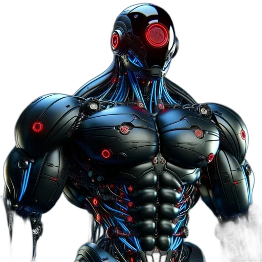 robot, concept art, comic book art, cyberpunk transparent PNG cut-out