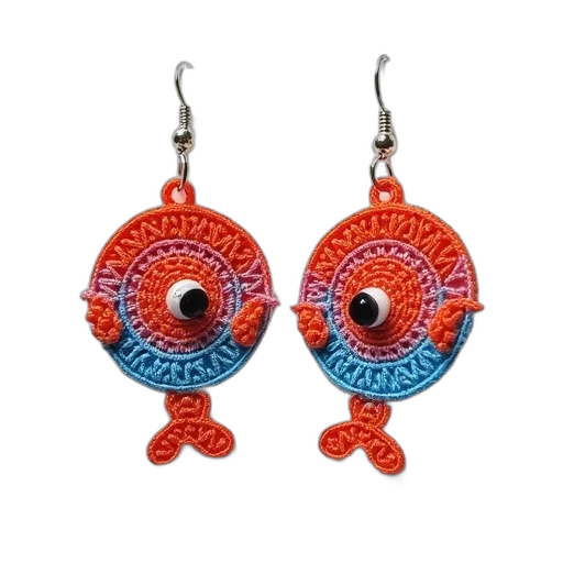 jewelry, round, fish, plastic transparent PNG cut-out