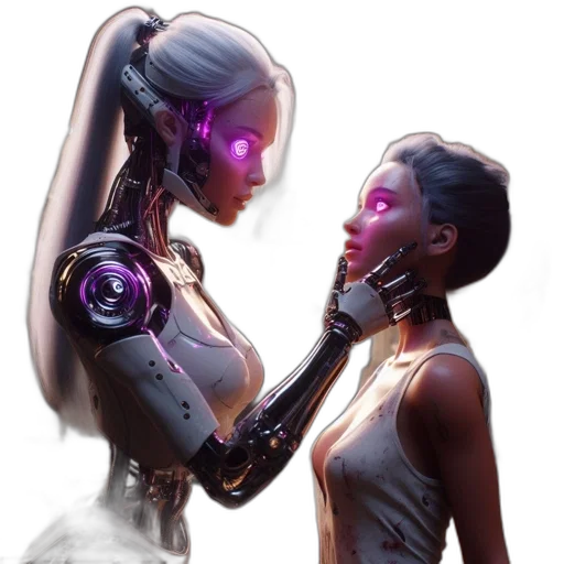 robot, cyberpunk, concept art, fantasy art transparent PNG cut-out