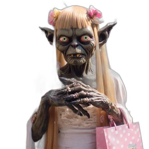 creature, mask, face, dress transparent PNG cut-out