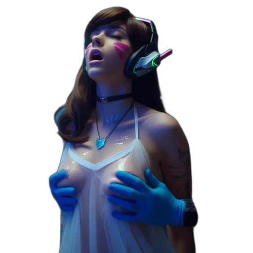 concept art, cyberpunk, vaporwave, fantasy art transparent PNG cut-out