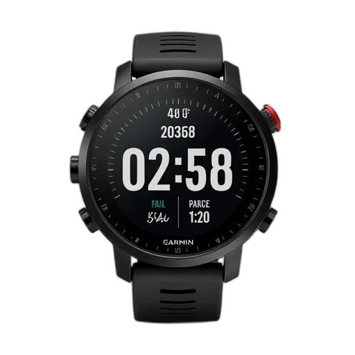 black, garmin, watch, digital transparent PNG cut-out