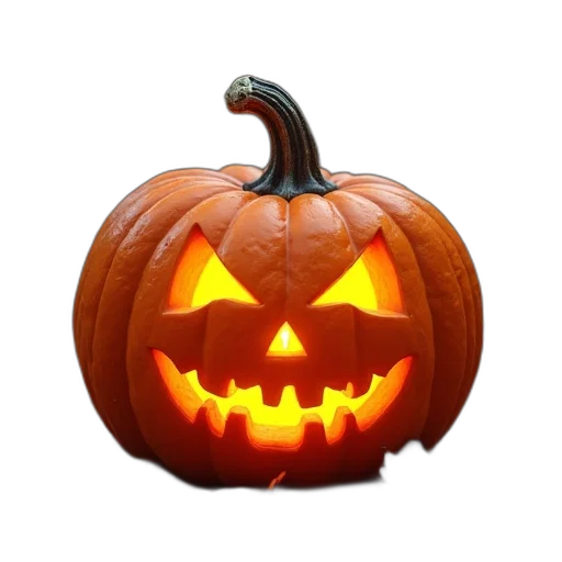 3d render, photorealistic, pumpkin, themed transparent PNG cut-out