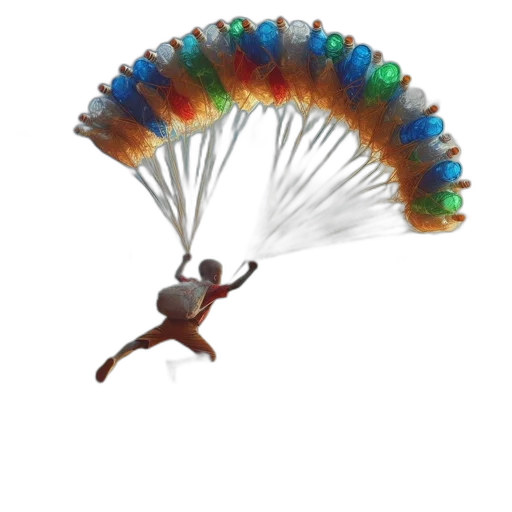 umbrella, staff, hair, creature transparent PNG cut-out
