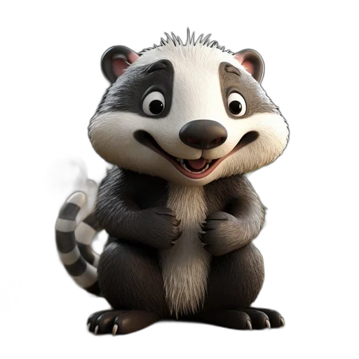 animal, staff, creature, 3d render transparent PNG cut-out