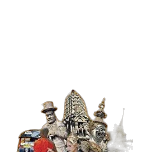 hat, crown, staff, mask transparent PNG cut-out