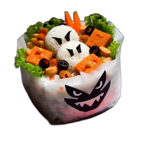 food, mask, 3d render, concept art transparent PNG cut-out