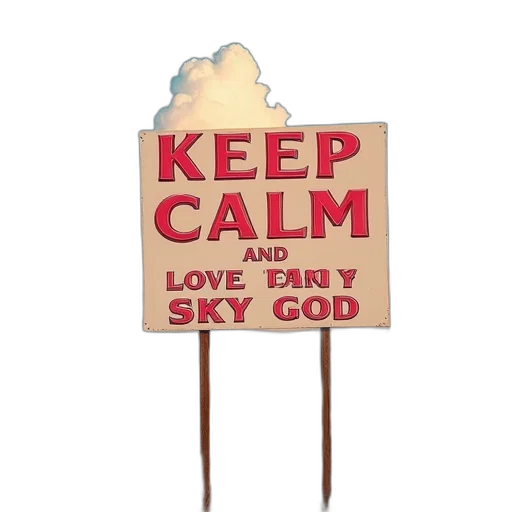 keep, calm, love, sky transparent PNG cut-out