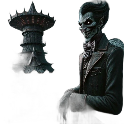 mask, creature, staff, crown transparent PNG cut-out