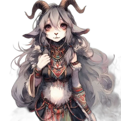 dragon, mask, dress, staff transparent PNG cut-out