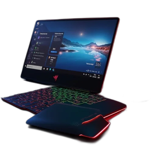 3d render, cyberpunk, concept art, razer transparent PNG cut-out