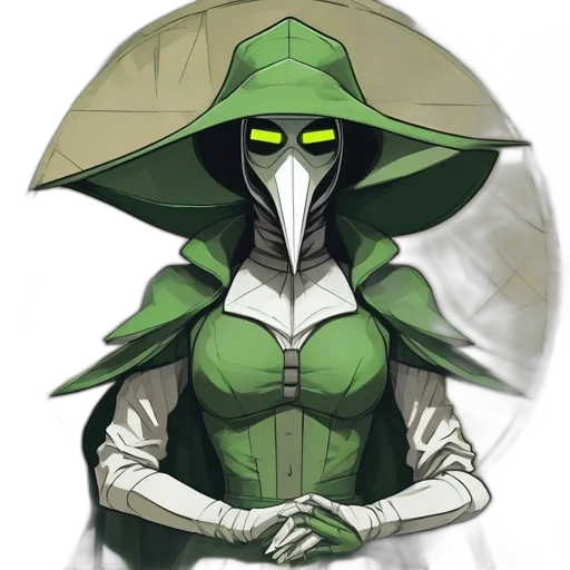 mask, staff, umbrella, hat transparent PNG cut-out