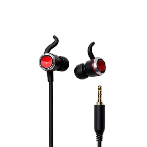 pair, wireless, earphones, black transparent PNG cut-out