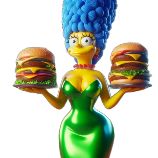 food, dress, robot, 3d render transparent PNG cut-out