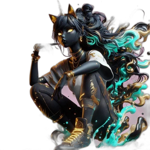 dragon, mask, jewelry, staff transparent PNG cut-out