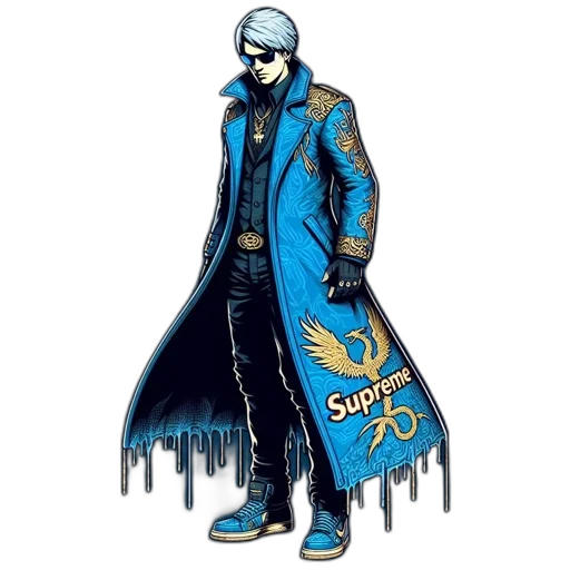 jacket, concept art, comic book art, cyberpunk transparent PNG cut-out