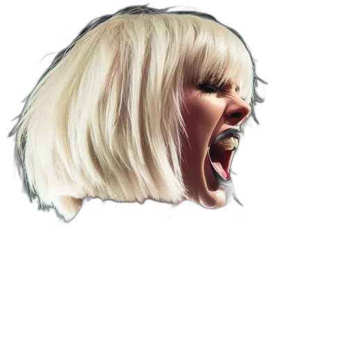 hair, face, mask, creature transparent PNG cut-out