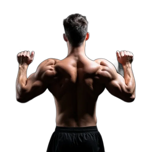 photorealistic, shoulder, press, weights transparent PNG cut-out