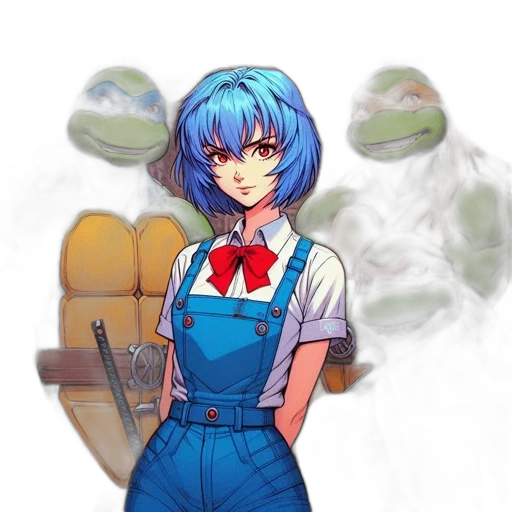 robot, dress, staff, weapon transparent PNG cut-out