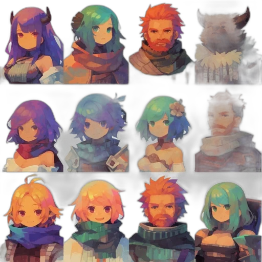 mask, concept art, pixel art, fantasy art transparent PNG cut-out
