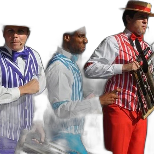 concept art, three, men, colorful transparent PNG cut-out