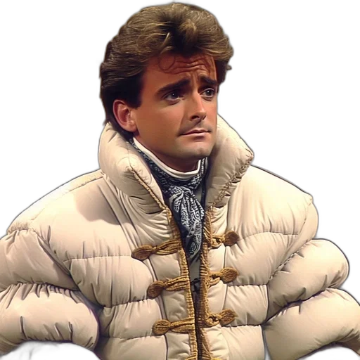 jacket, face, vaporwave, snow transparent PNG cut-out