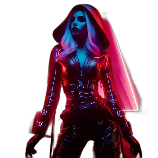 jacket, concept art, comic book art, cyberpunk transparent PNG cut-out