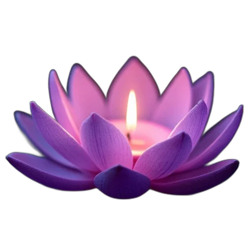 flower, 3d render, photorealistic, purple transparent PNG cut-out