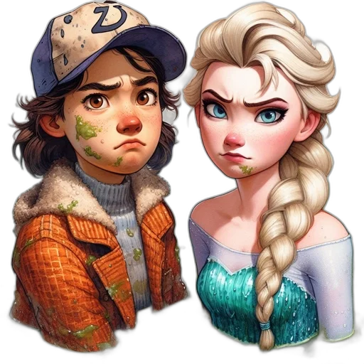 face, fantasy art, concept art, pixel art transparent PNG cut-out