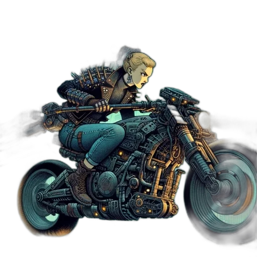 weapon, robot, concept art, cyberpunk transparent PNG cut-out