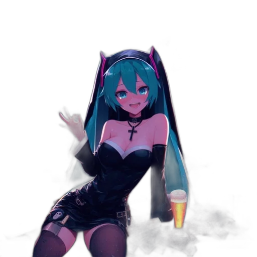 dress, robot, creature, staff transparent PNG cut-out
