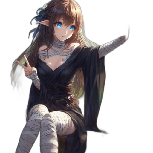 dress, staff, sword, weapon transparent PNG cut-out