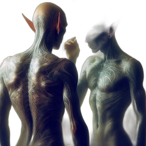 creature, concept art, fantasy art, cyberpunk transparent PNG cut-out