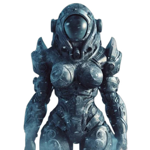 robot, dress, creature, weapon transparent PNG cut-out